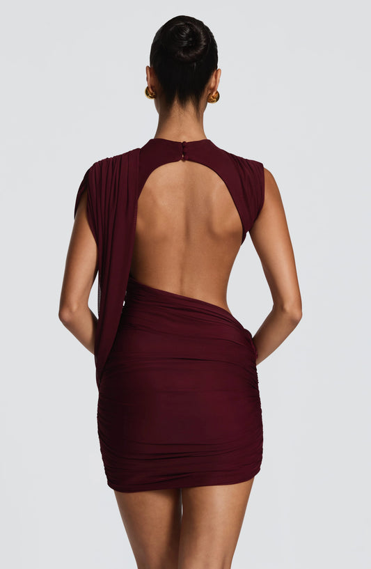 RoselleDress sleeveless cutout back bodycon mini cocktail dress back view