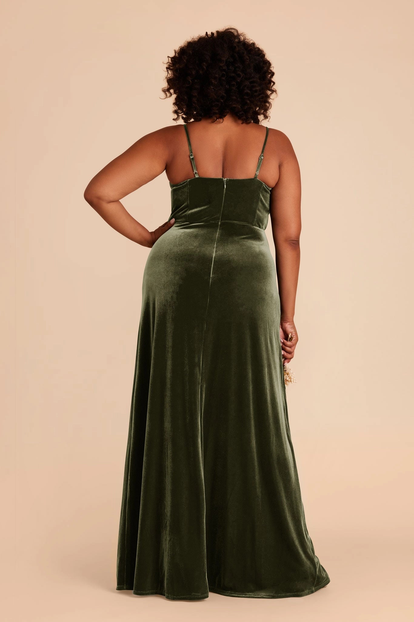 Luxury Mermaid Cowl Neck Spaghetti Strap Zipper Back Floor Length Plus Size Wedding Guest Dress