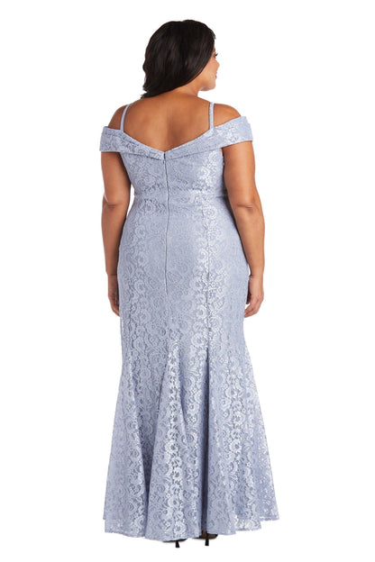 Roselledress Modest Plus Size Mermaid Off Shoulder Strap Low Back Lace Maxi Prom Dress