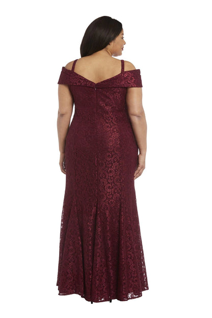 Roselledress Modest Plus Size Mermaid Off Shoulder Strap Low Back Lace Maxi Prom Dress