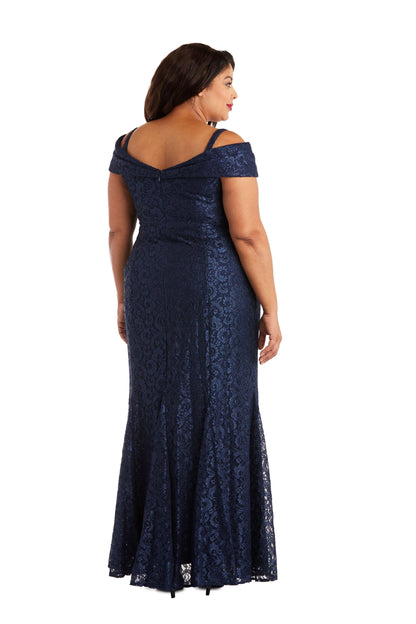 Roselledress Modest Plus Size Mermaid Off Shoulder Strap Low Back Lace Maxi Prom Dress