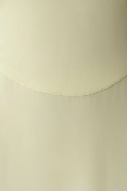 Pale Yellow Chiffon Off‑the‑Shoulder V‑Neck Maxi Plus Size Wedding Guest Dress