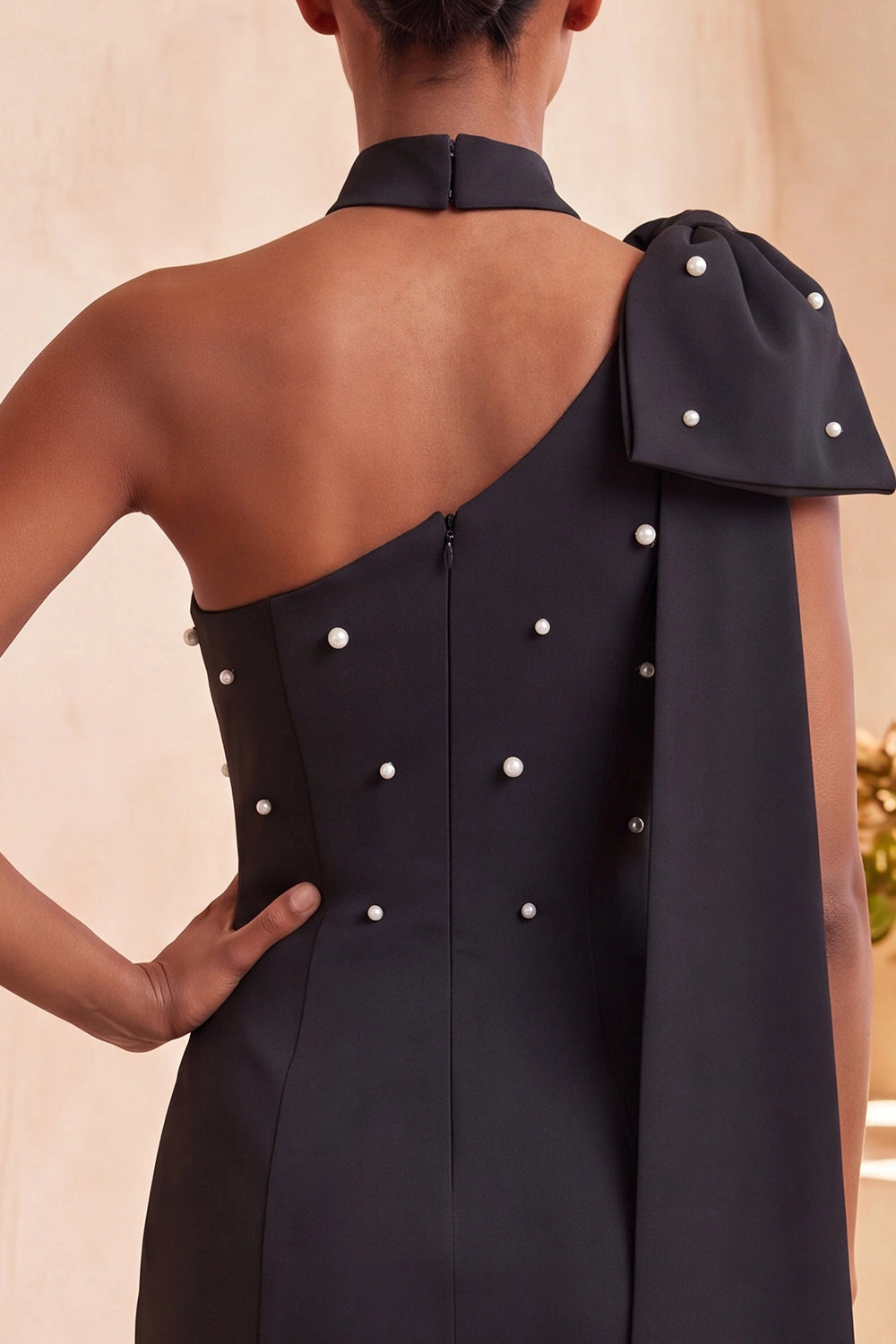 Light Blue Sheath One Shoulder Halter Plain Back Mini Homecoming Dress