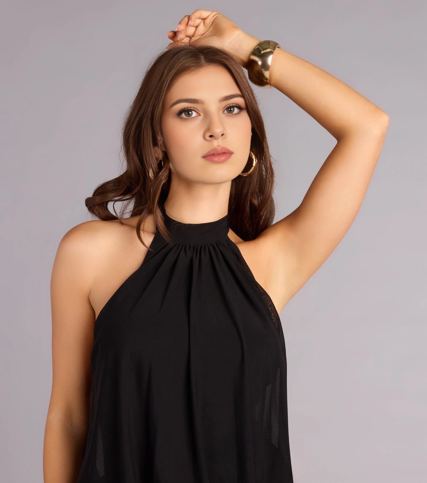 Burgundy A-Line Halter Sleeveless Open Back Mini Homecoming Dress