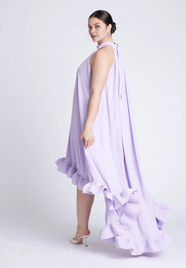 Roselledress Asymmetric Draped One‑Sleeve Maxi Plus Size Wedding Guest Dress