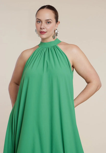 Roselledress Asymmetric Draped One‑Sleeve Maxi Plus Size Wedding Guest Dress