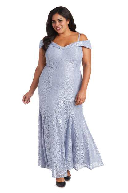 Roselledress Modest Plus Size Mermaid Off Shoulder Strap Low Back Lace Maxi Prom Dress