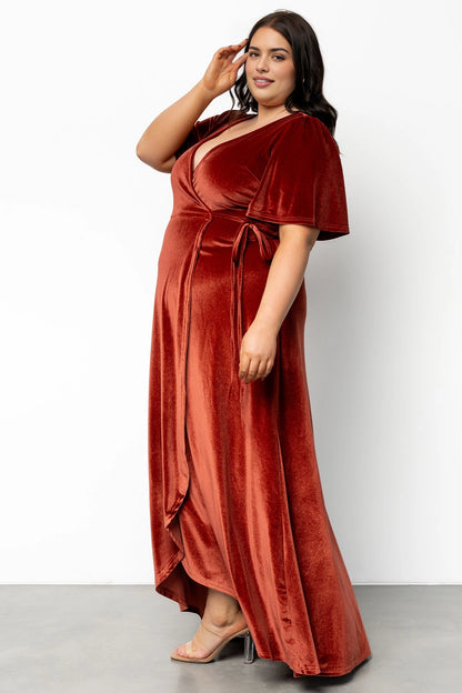Soft A‑line V‑Neck Flutter Sleeve Closed‑Back Maxi Mother Of Bride Dress