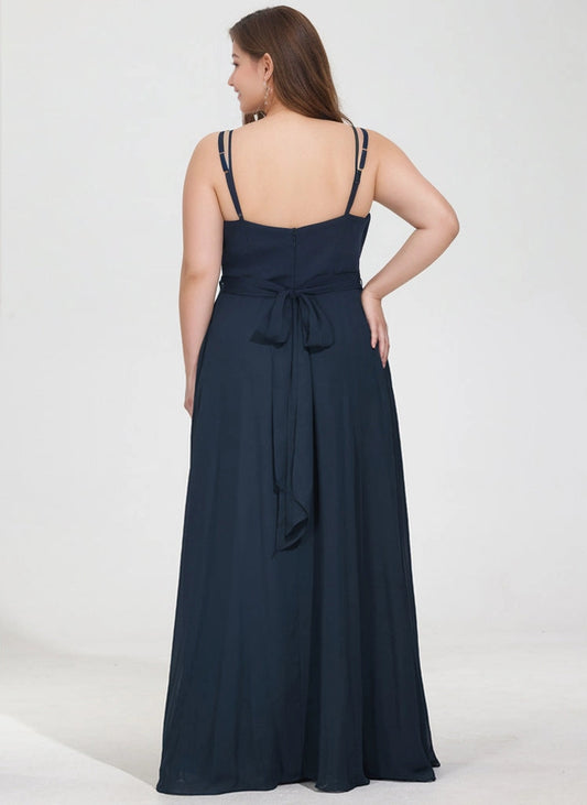 back view roselledress curvy navy chiffon dress adjustable straps tie back wedding guest gown