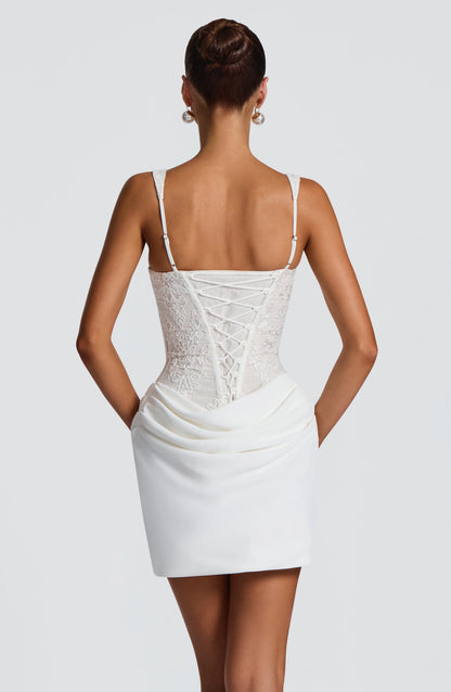 Lace Corset Sweetheart Sleeveless LaceUpBack Mini Homecoming Dress