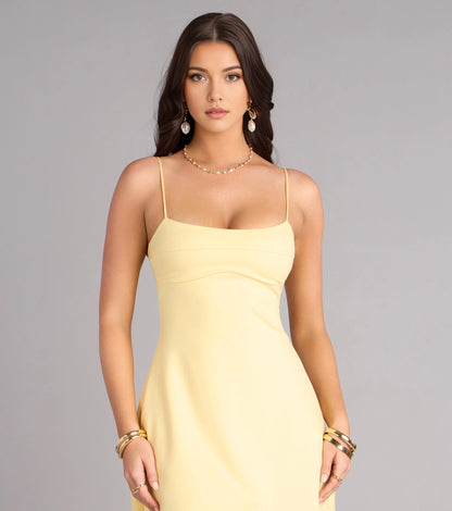 Smooth A-line Square Spaghetti Strap Plain Back Mini Homecoming Dress