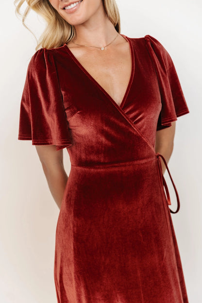 Soft A‑line V‑Neck Flutter Sleeve Closed‑Back Maxi Mother Of Bride Dress