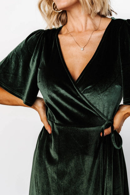 Soft A‑line V‑Neck Flutter Sleeve Closed‑Back Maxi Mother Of Bride Dress