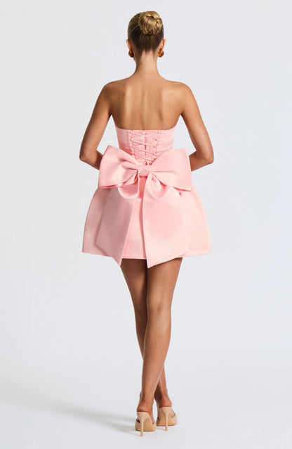 White Fit Flare Strapless Sleeveless Lace Up Back Mini Homecoming Dress