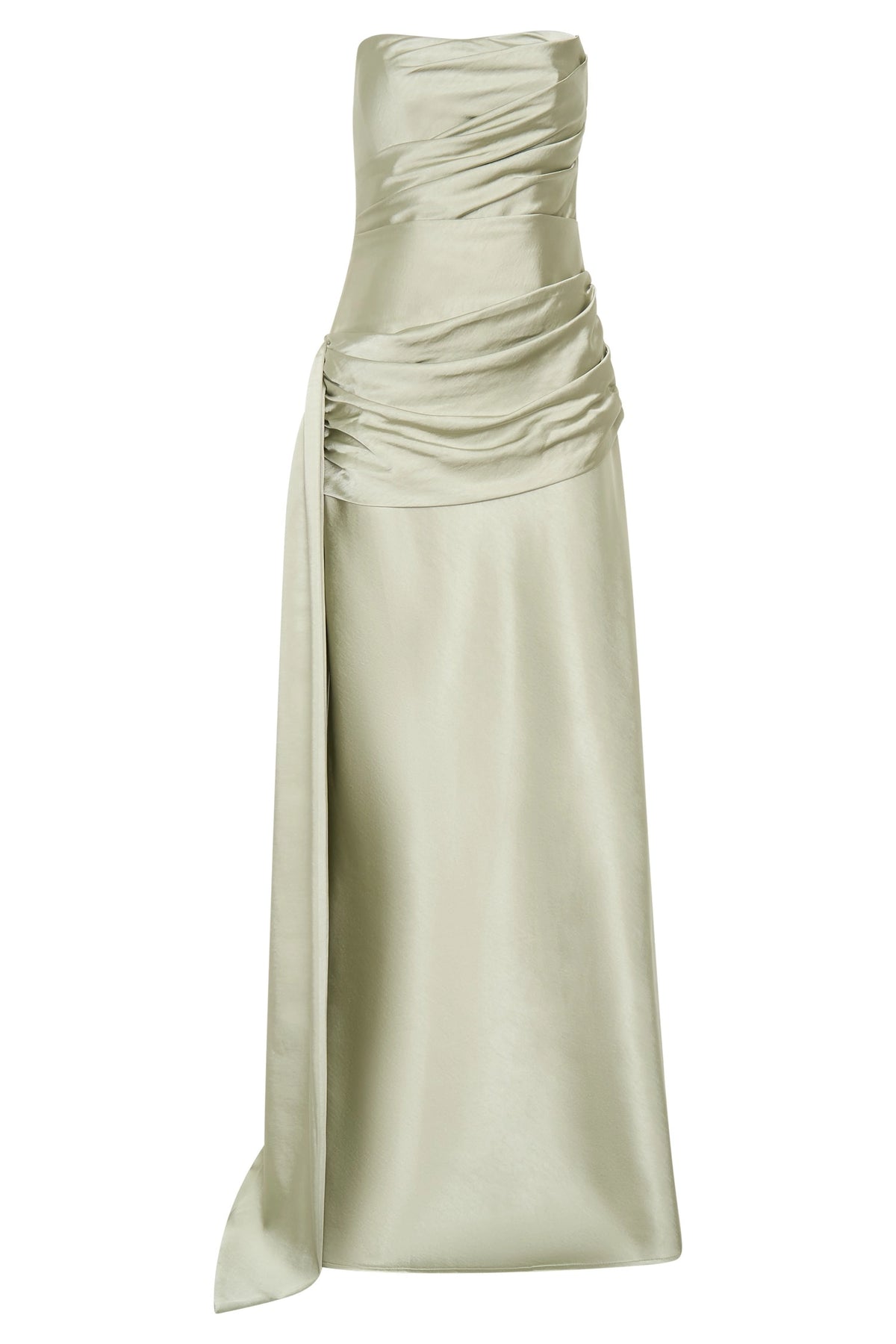 Elegant Mermaid Strapless Sleeveless Straight Back Floor-Length Plus Size Evening Dress