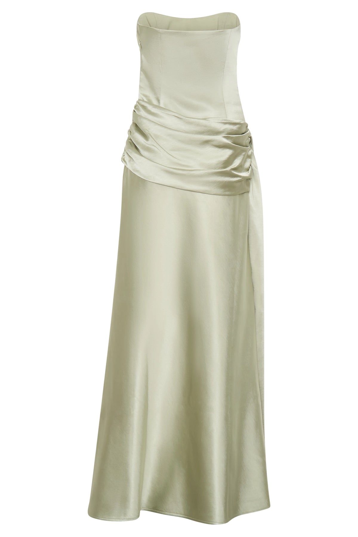 Elegant Mermaid Strapless Sleeveless Straight Back Floor-Length Plus Size Evening Dress